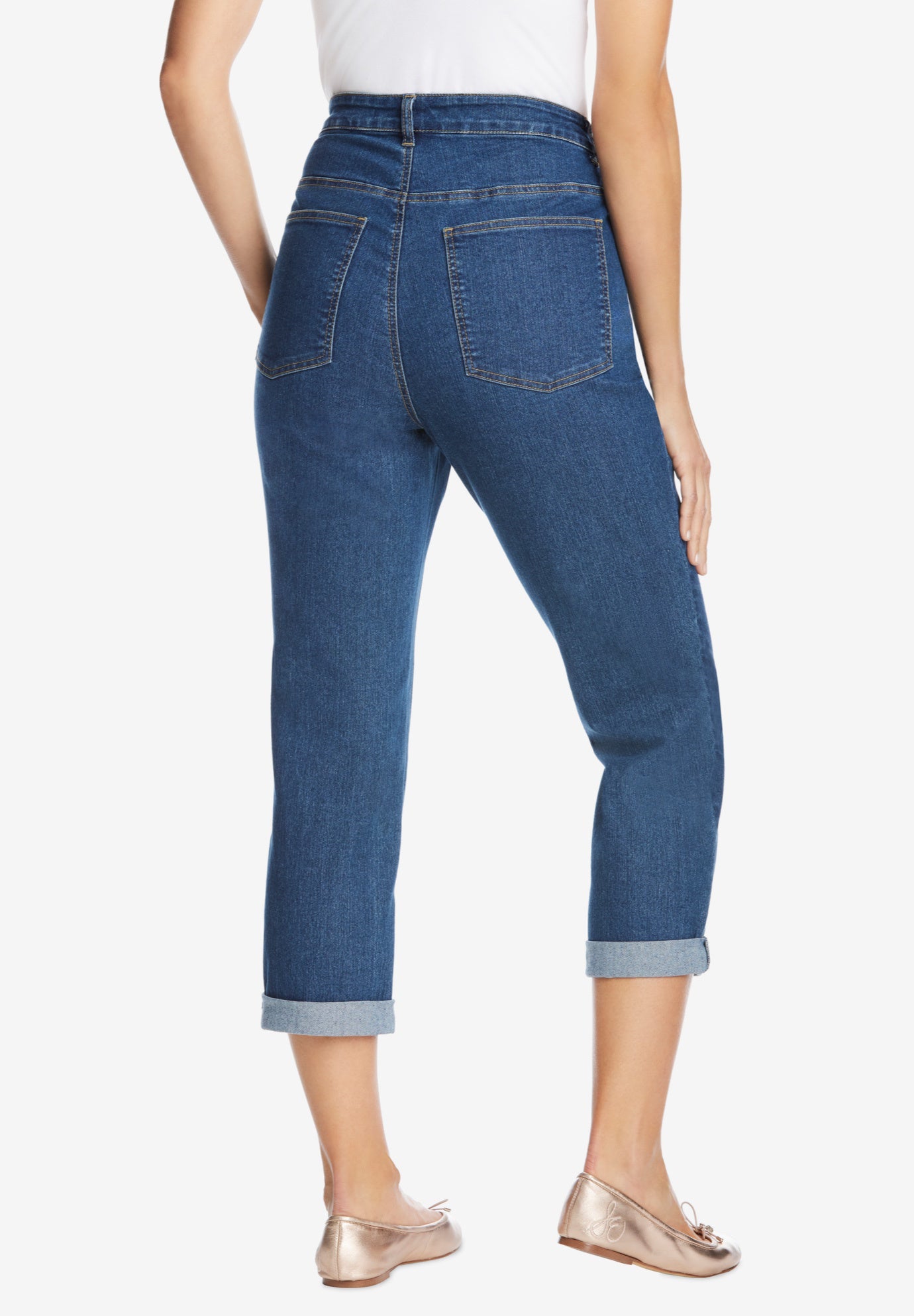 Stretch Denim Five-Pocket Girlfriend Jeans image number 1
