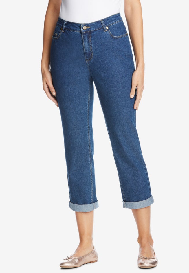 Stretch Denim Five-Pocket Girlfriend Jeans image number 0