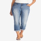 Stretch Denim Five-Pocket Girlfriend Jeans image number null