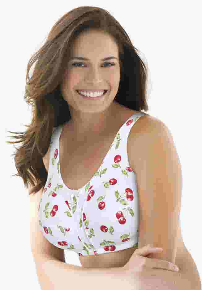 Cotton Back-Close Wireless Bra image number 4