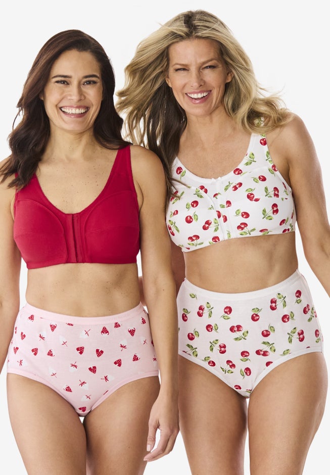 Cotton Back-Close Wireless Bra image number 6