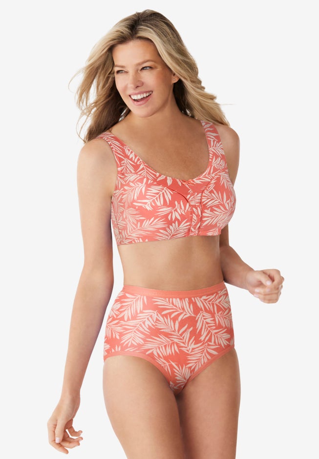 Cotton Back-Close Wireless Bra image number 10