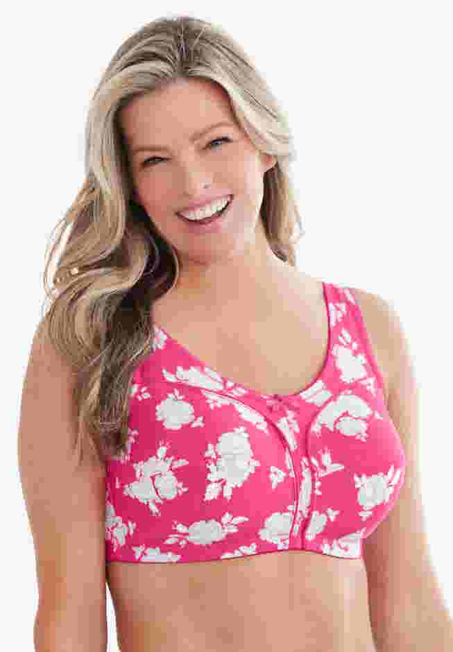 Cotton Back-Close Wireless Bra image number 0