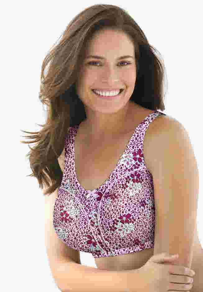 Cotton Back-Close Wireless Bra image number 0