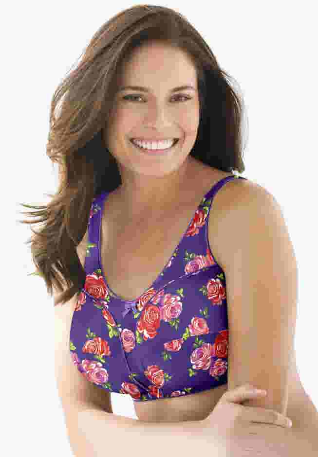 Cotton Back-Close Wireless Bra image number 0
