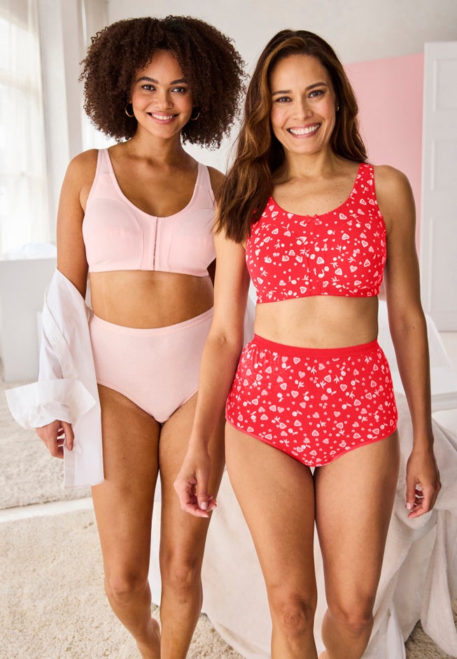 Cotton Back-Close Wireless Bra image number 4