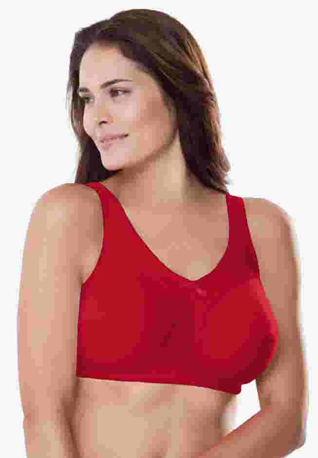 Cotton Back-Close Wireless Bra image number 0