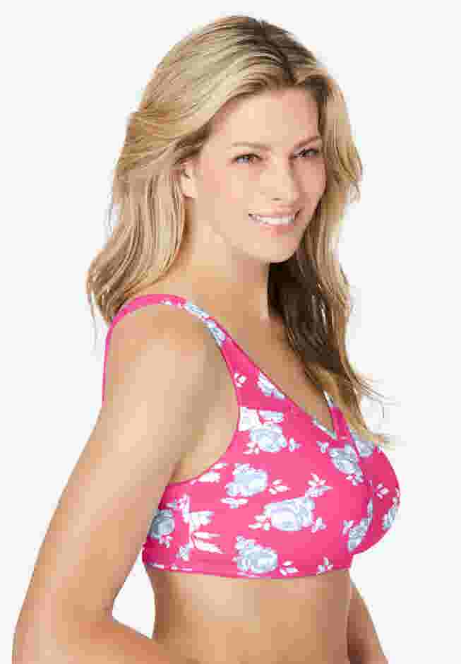 Cotton Back-Close Wireless Bra image number 2