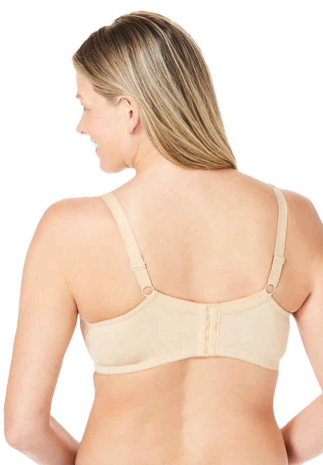 Cotton Back-Close Wireless Bra image number 1