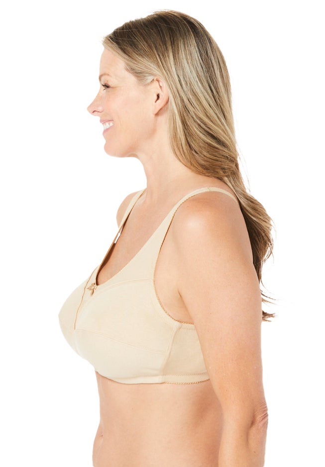 Cotton Back-Close Wireless Bra image number 2