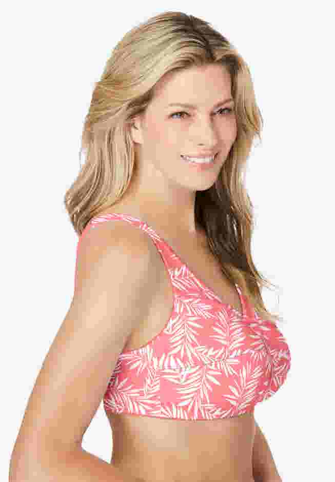 Cotton Back-Close Wireless Bra image number 2