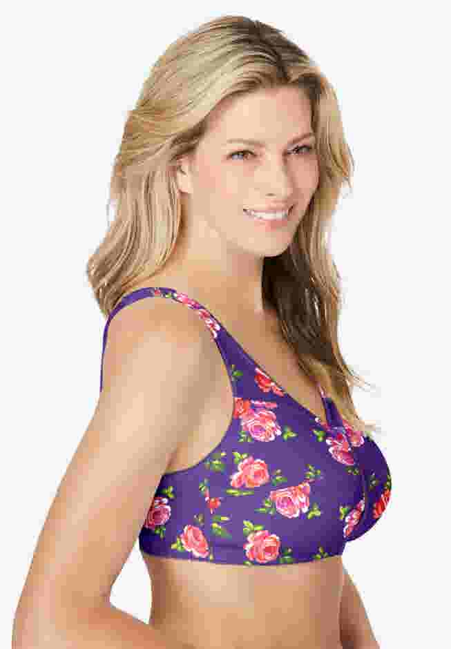 Cotton Back-Close Wireless Bra image number 2