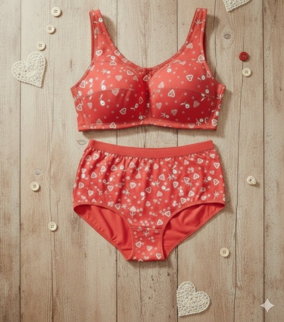 Cotton Back-Close Wireless Bra image number 3