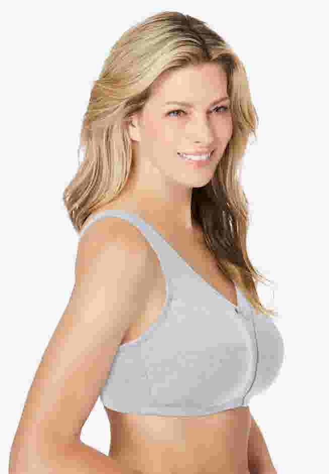 Cotton Back-Close Wireless Bra image number 2