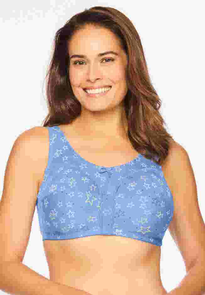 Cotton Back-Close Wireless Bra image number 0