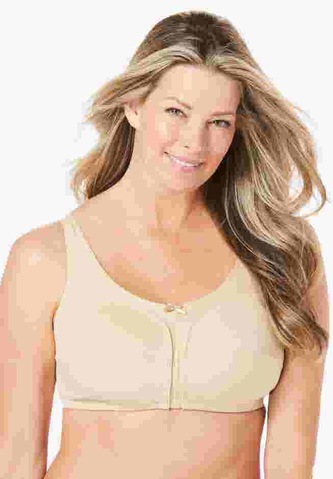 Cotton Back-Close Wireless Bra image number 0