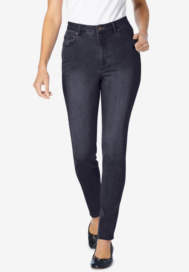 Slim-Leg Stretch Comfort Denim Five-Pocket Jeans image number 0
