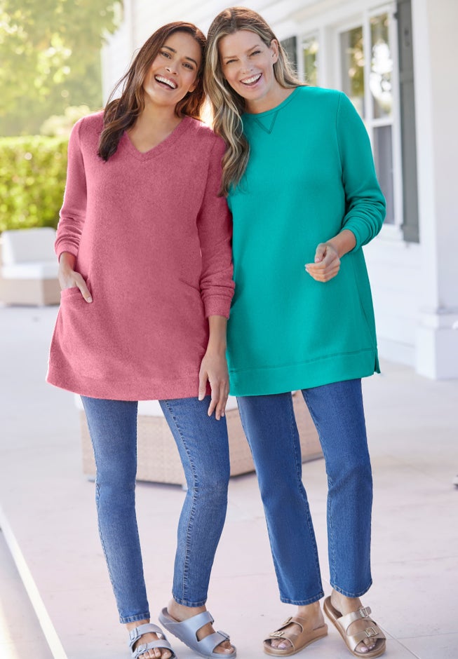 Sherpa Sweatshirt Tunic image number null