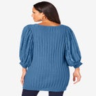 Lace Sleeve Sweater image number null