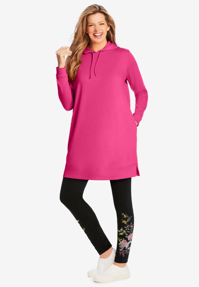 Longer-Length Hoodie Sweatshirt. image number 6