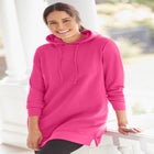 Longer-Length Hoodie Sweatshirt. image number null