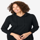 Longer-Length Hoodie Sweatshirt. image number null