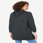 Longer-Length Hoodie Sweatshirt. image number null