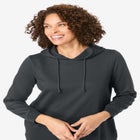 Longer-Length Hoodie Sweatshirt. image number null