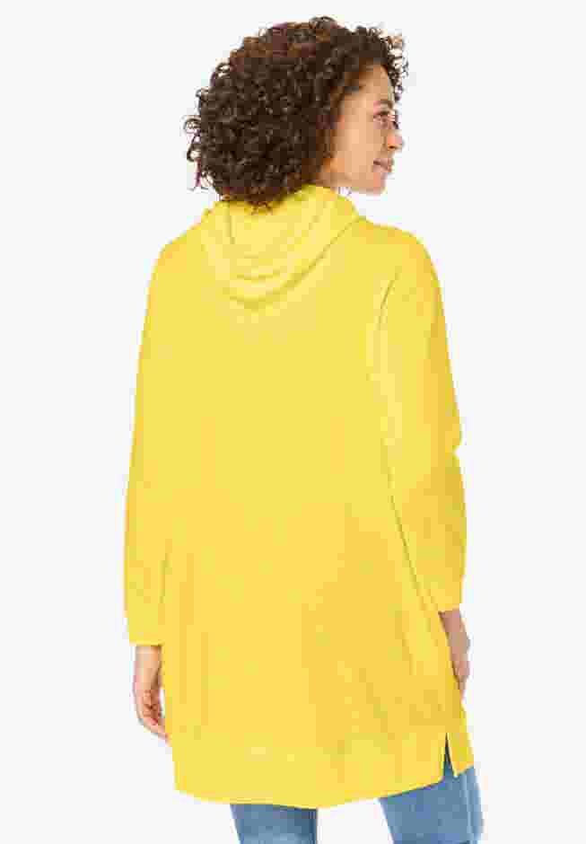 Longer-Length Hoodie Sweatshirt. image number 1