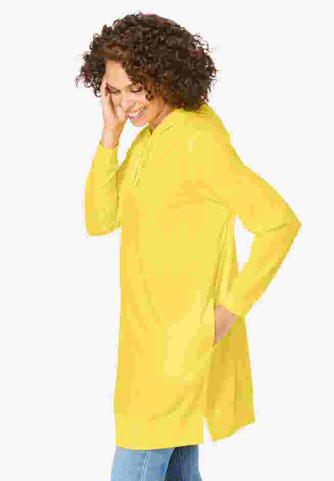 Longer-Length Hoodie Sweatshirt. image number 2