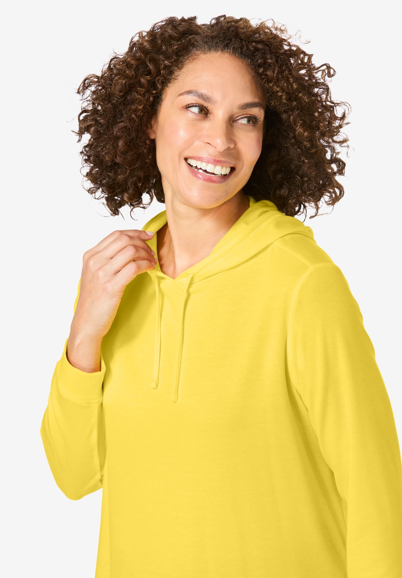 Longer-Length Hoodie Sweatshirt. image number 3