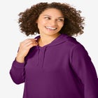 Longer-Length Hoodie Sweatshirt. image number null