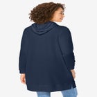 Longer-Length Hoodie Sweatshirt. image number null