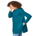 Longer-Length Hoodie Sweatshirt. image number 2