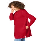 Longer-Length Hoodie Sweatshirt. image number null