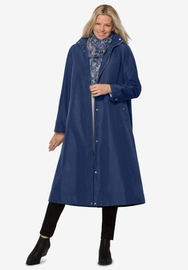 Long A-line Raincoat image number 0