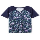 Elbow Sleeve V-Neck Baseball Tee image number null