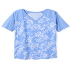 Elbow Sleeve V-Neck Baseball Tee image number null