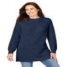 Shaker Crewneck Pullover Sweater image number null