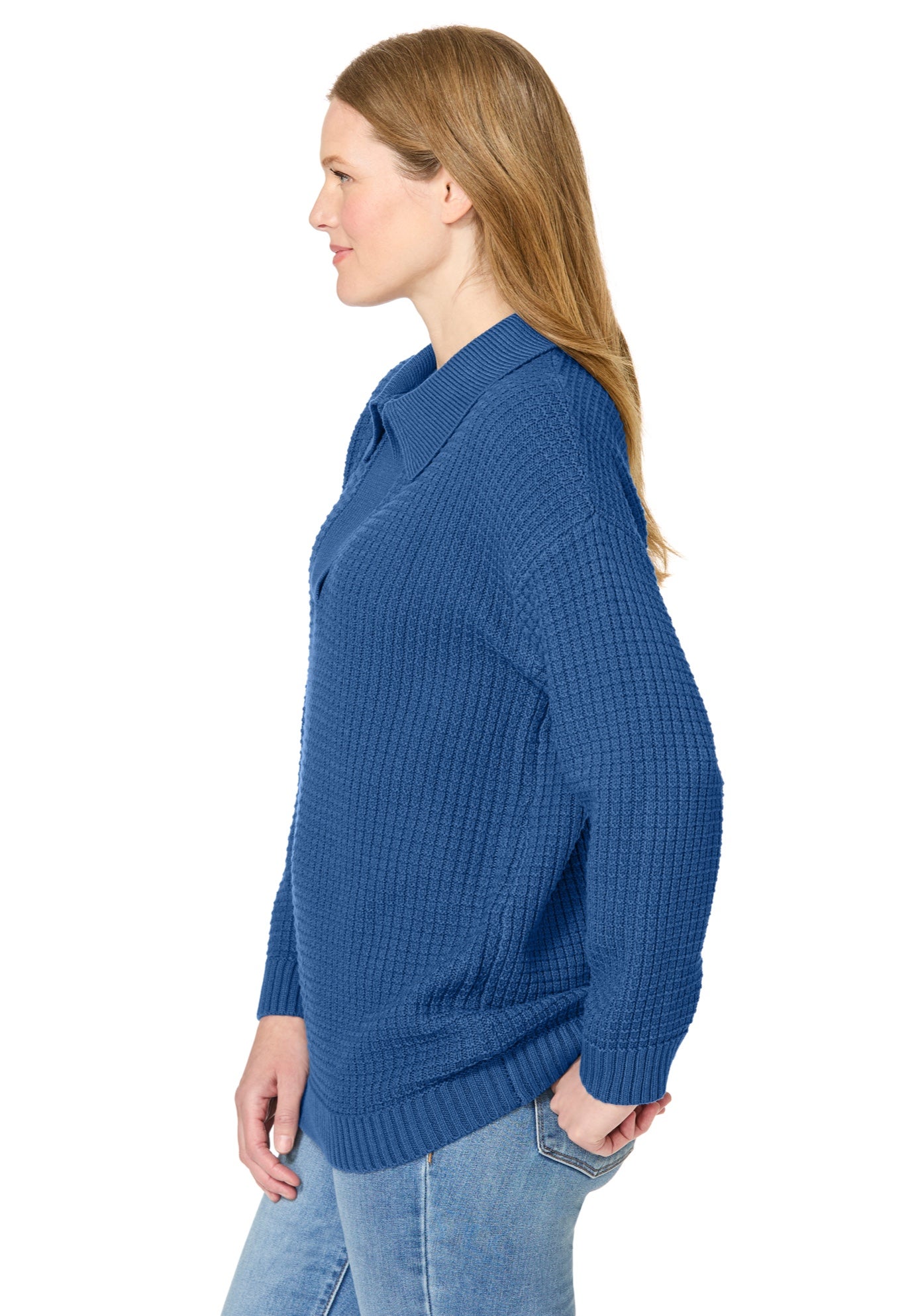 Waffle Polo Sweater image number 2