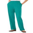7-Day Straight-Leg Elastic-Waist Stretchy Knit Pant image number null