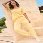 7-Day Straight-Leg Elastic-Waist Stretchy Knit Pant image number null