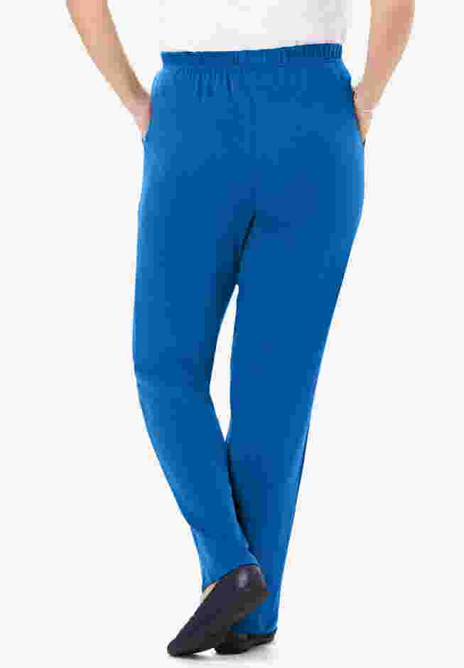 7-Day Knit Straight-Leg Pull-On Pants image number 1