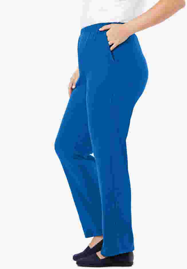 7-Day Knit Straight-Leg Pull-On Pants image number 2
