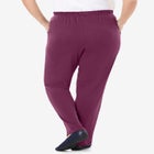 7-Day Straight-Leg Elastic-Waist Stretchy Knit Pant image number null