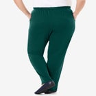 7-Day Knit Straight-Leg Pull-On Pants image number null