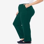 7-Day Knit Straight-Leg Pull-On Pants image number null