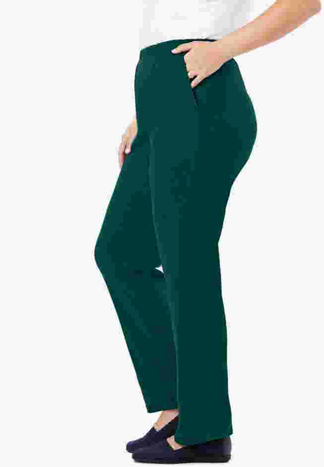 Womens Plus-Size 7-Day Knit Straight-Leg Pull-On Pants image number 2