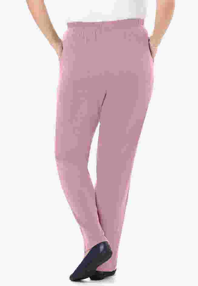 7-Day Knit Straight-Leg Pull-On Pants image number 1