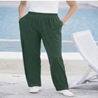 7-Day Straight-Leg Elastic-Waist Stretchy Knit Pant image number null